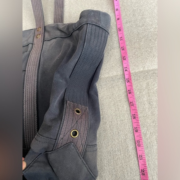 VTG Polo Ralph Lauren Big Pony Embroidered Logo Blue Canvas Tote - Picture 3 of 6